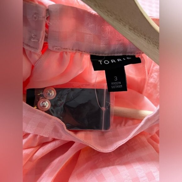 Torrid Clip Chiffon Mock Neck Halter Size 3X - Picture 8 of 11